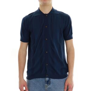CAMICIA IN MAGLIA BLU